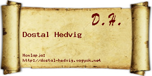 Dostal Hedvig névjegykártya